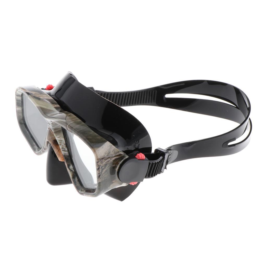 Silicone Diving Goggles Women Men Swimming Adjustable Strap w/ Storage Case