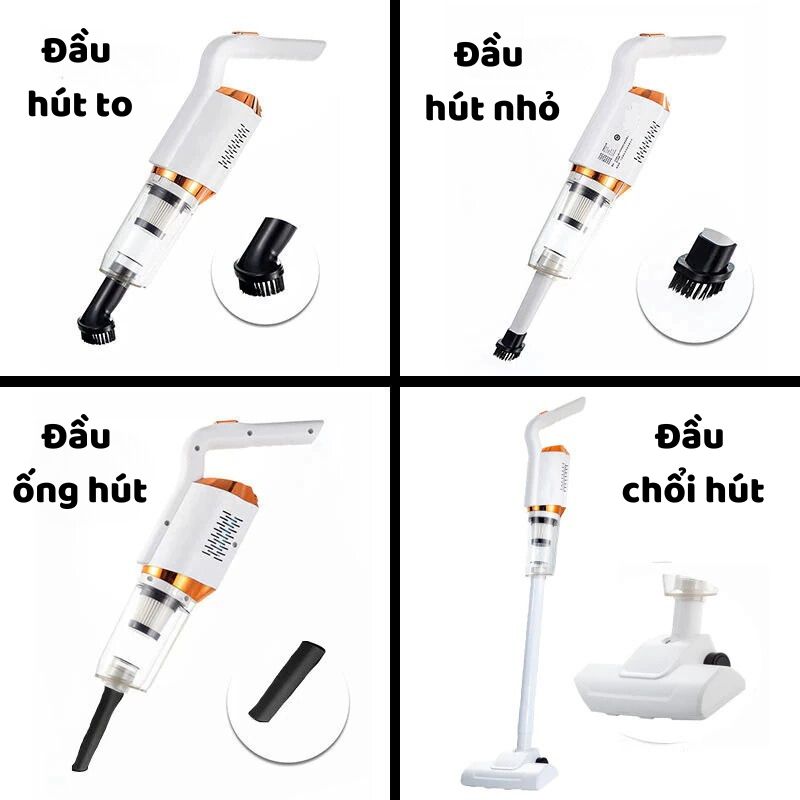 Máy Hút Bụi Cầm Tay Mini Không Dây Pin Sạc, Lực Hút Siêu Mạnh12000PA, Hút Bụi Ô Tô, Giường Nệm, Sofa, Laptop Nhỏ Gọn, Đa Năng, Dễ Sử Dụng