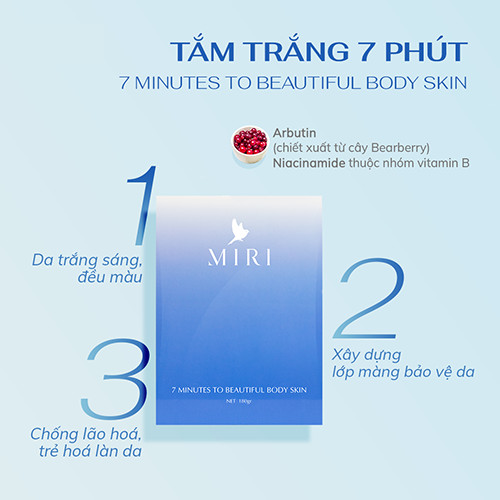 Tắm trắng 7 phút MIRI 180gr