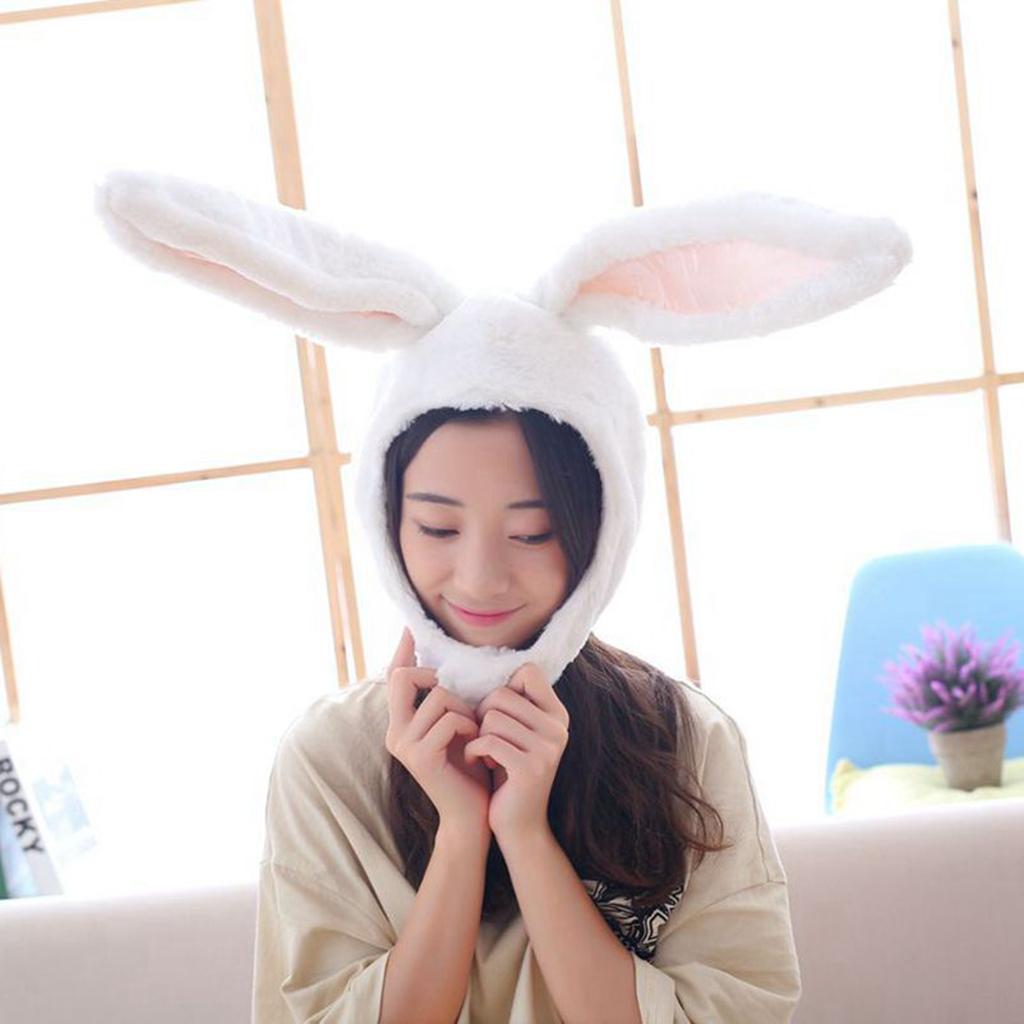 Plush Fun Long Ears Plush Cartoon Rabbit Animal Hat Party Costume Fancy Dress Holiday Photo Prop