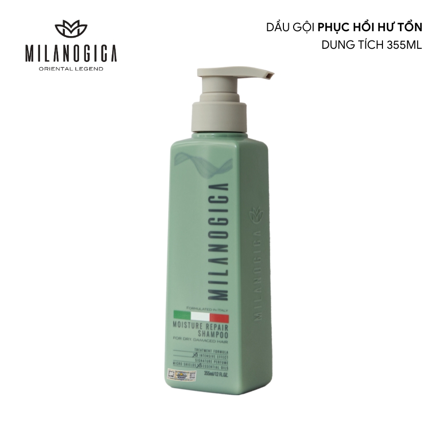 Dầu Gội/ Dầu Xả hương nước hoa Milanogica 725ml Phục hồi hư tổn, Giảm gàu sạch ngứa da đầu sạch bã nhờn