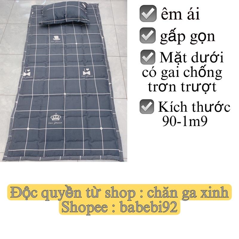 Chiếu văn phòng 3 trải sàn cao cấp có lớp chống trơn trượt ,Đệm du lịch size 90x190cm gấp gọn tiện lợi đa năng