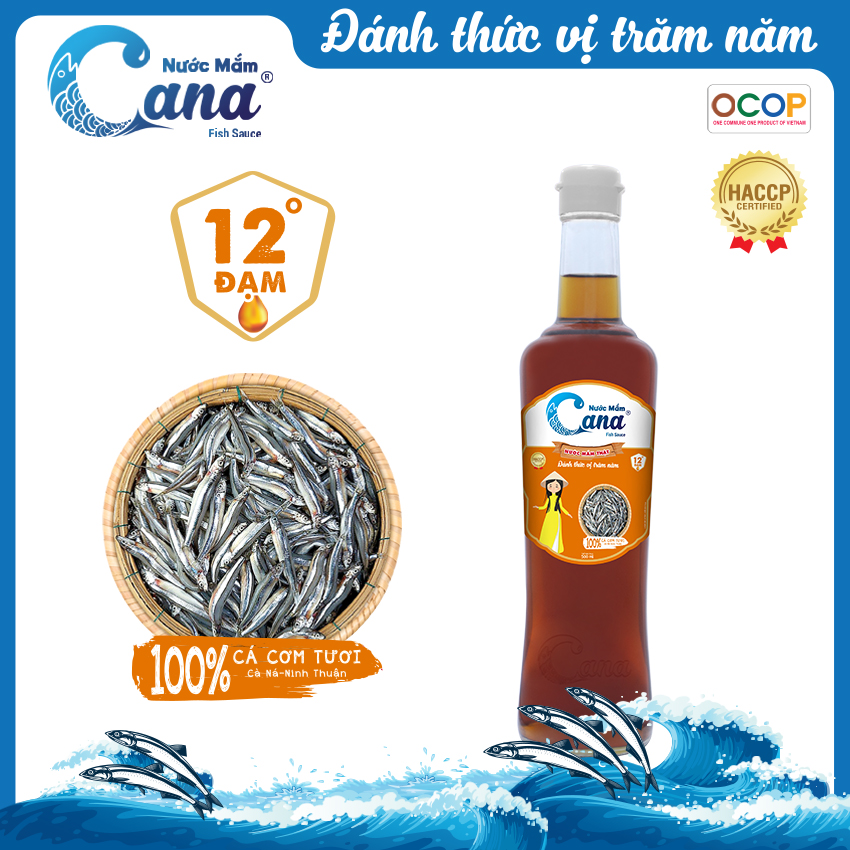 Nước mắm truyền thống CANA 12 độ Đạm - 500ml chai PET