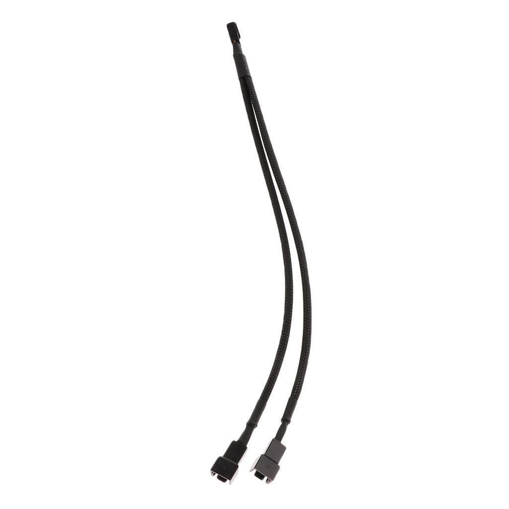 Computer Case CPU 4 PIN Fan PWM Extension Power Cables 2 Way Splitter 250mm