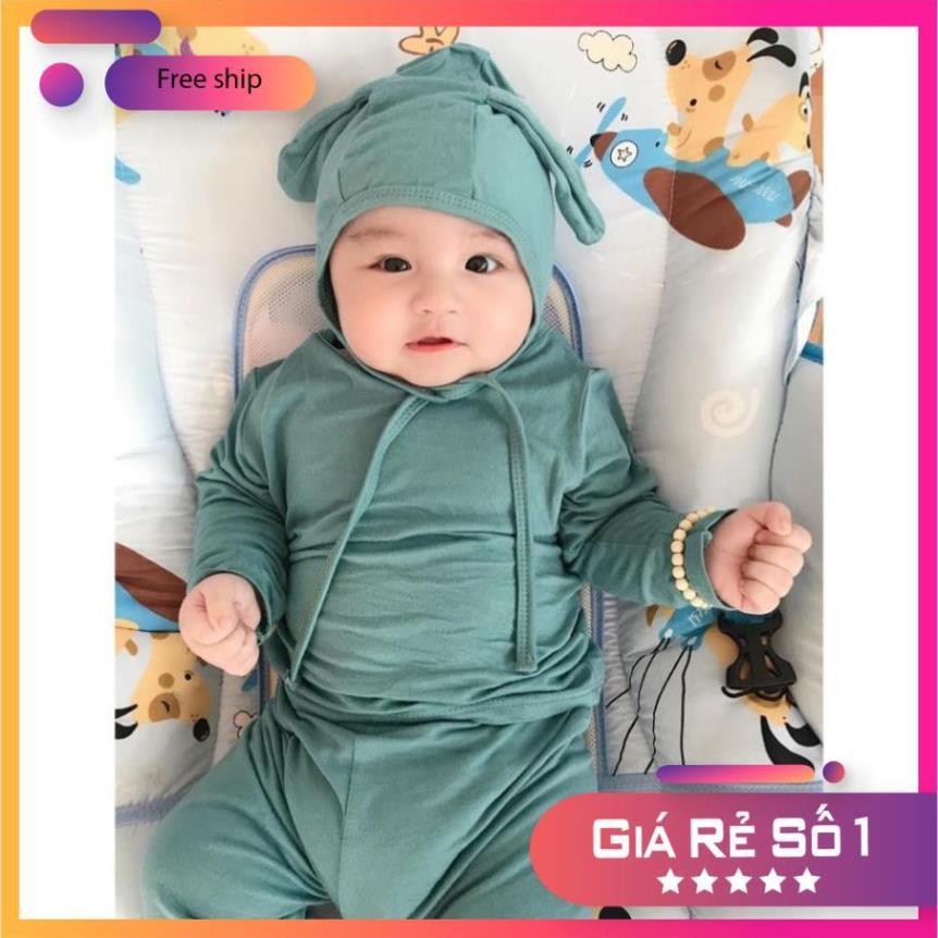 Bộ dài tay Minky Mom thun lạnh cho bé cực đẹp MKM01 . .