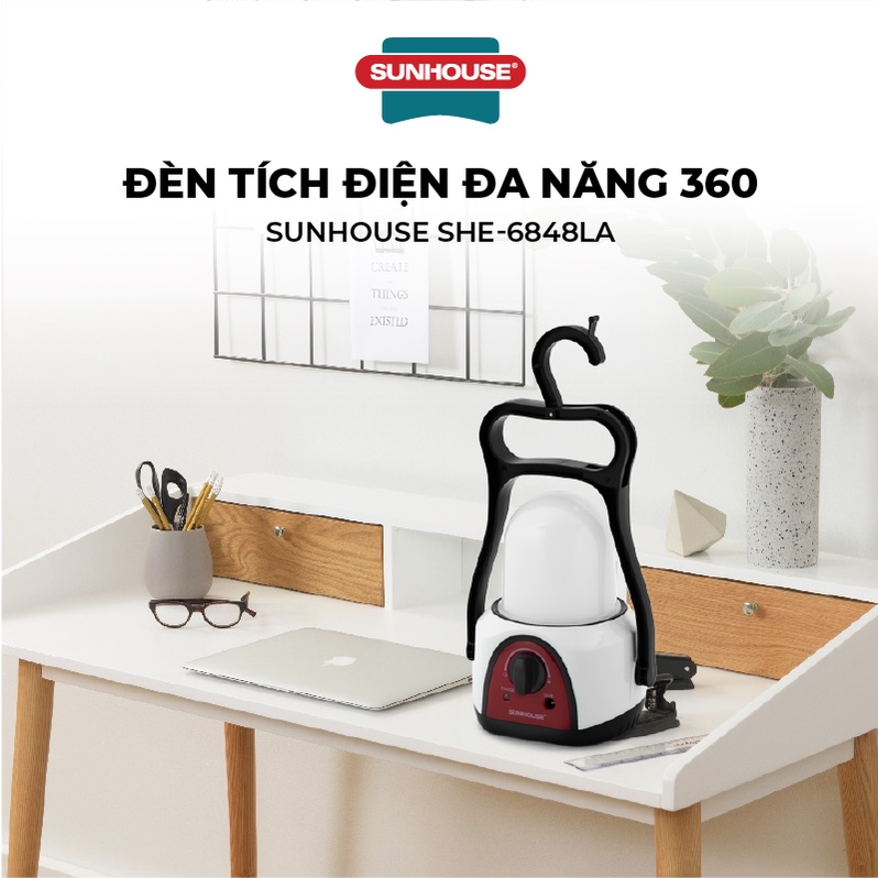 Đèn Tích Điện Đa Năng 360 Sunhouse Cỡ Trung She 6848la