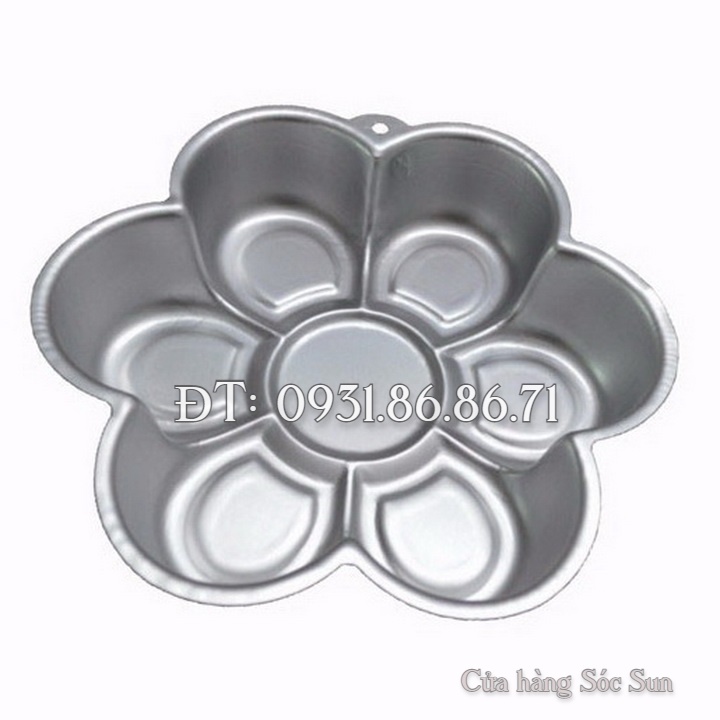 Khuôn làm bánh, rau câu hoa mai 6 cánh loại 28 cm – Mã số 1066