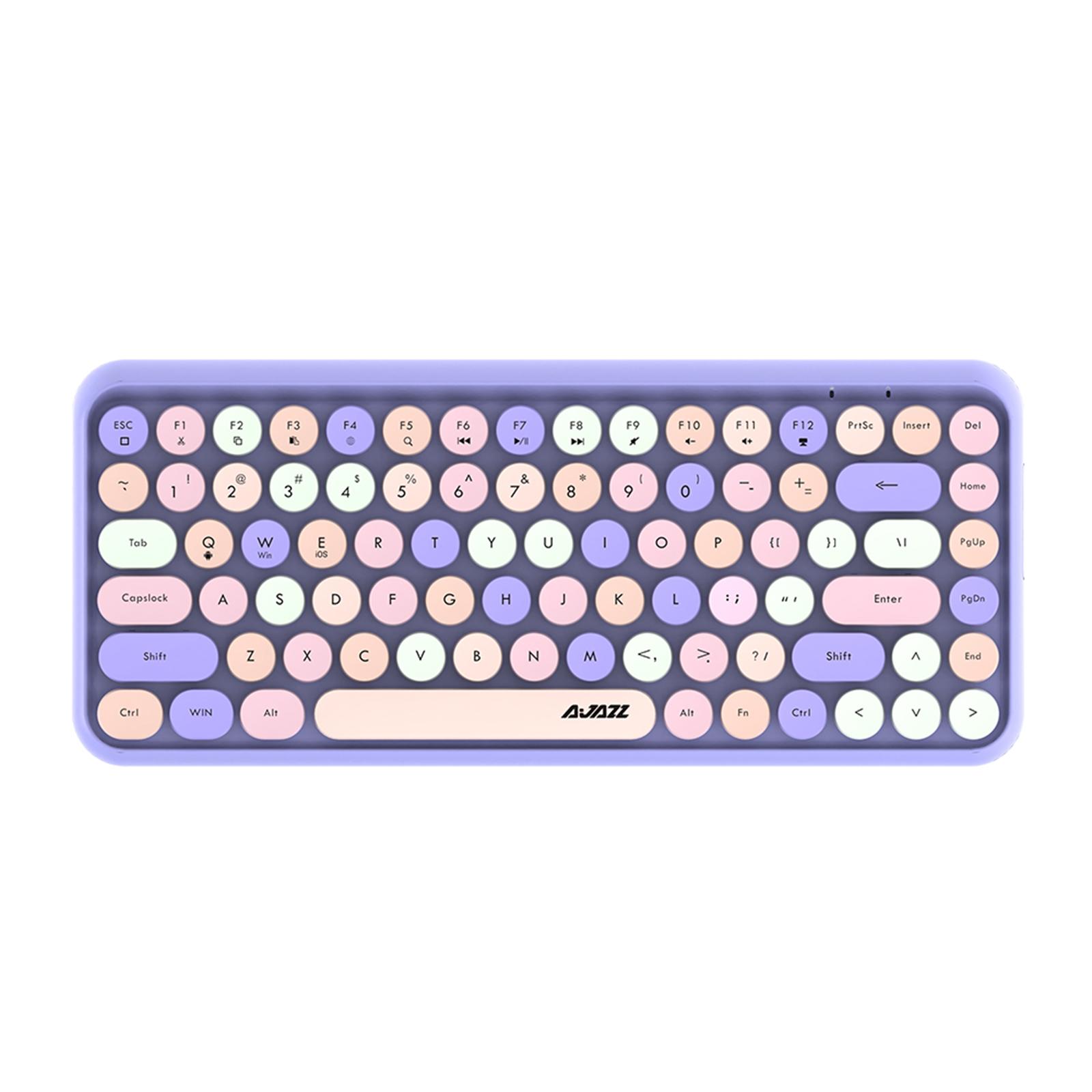 Wireless Bluetooth Keyboard Mini Portable 84-Key Keyboard for PC, Tablet, Multi-Device, Home and Office Use