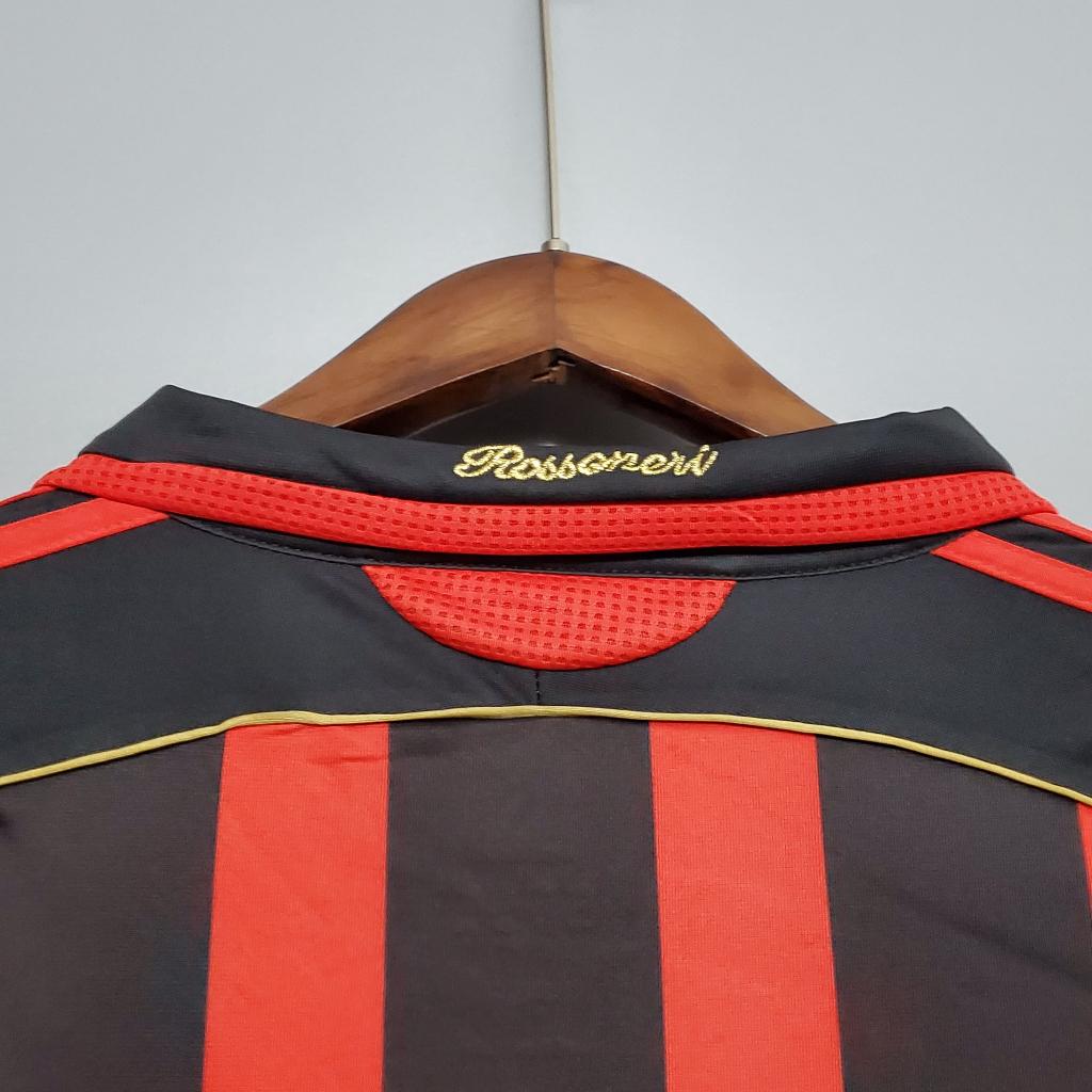Áo Bóng Đá Retro AC Milan 2006 Dài Tay - Sân Nhà bản cao cấp vải Cotton Polyester