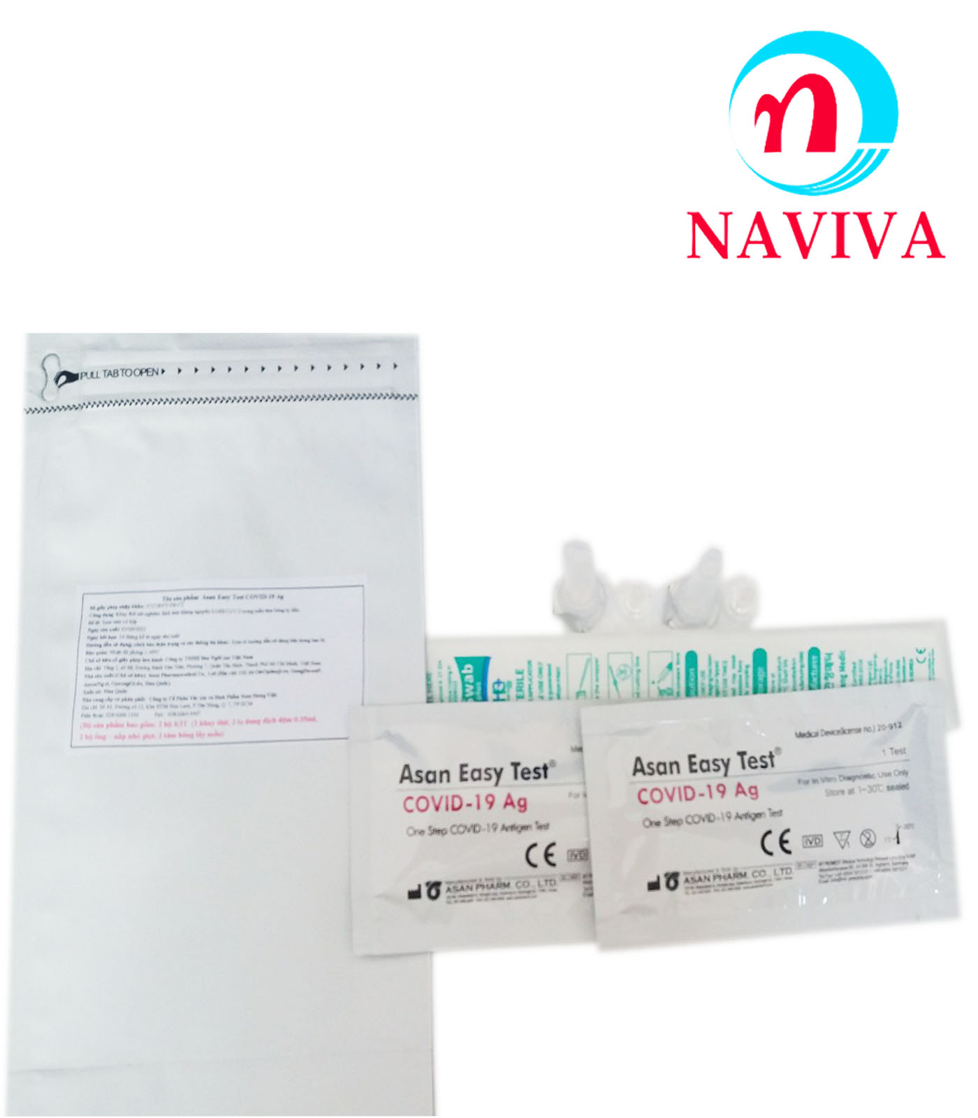 Combo 2 bộ kit test nhanh Covid-19 tại nhà Asan - Hàn Quốc