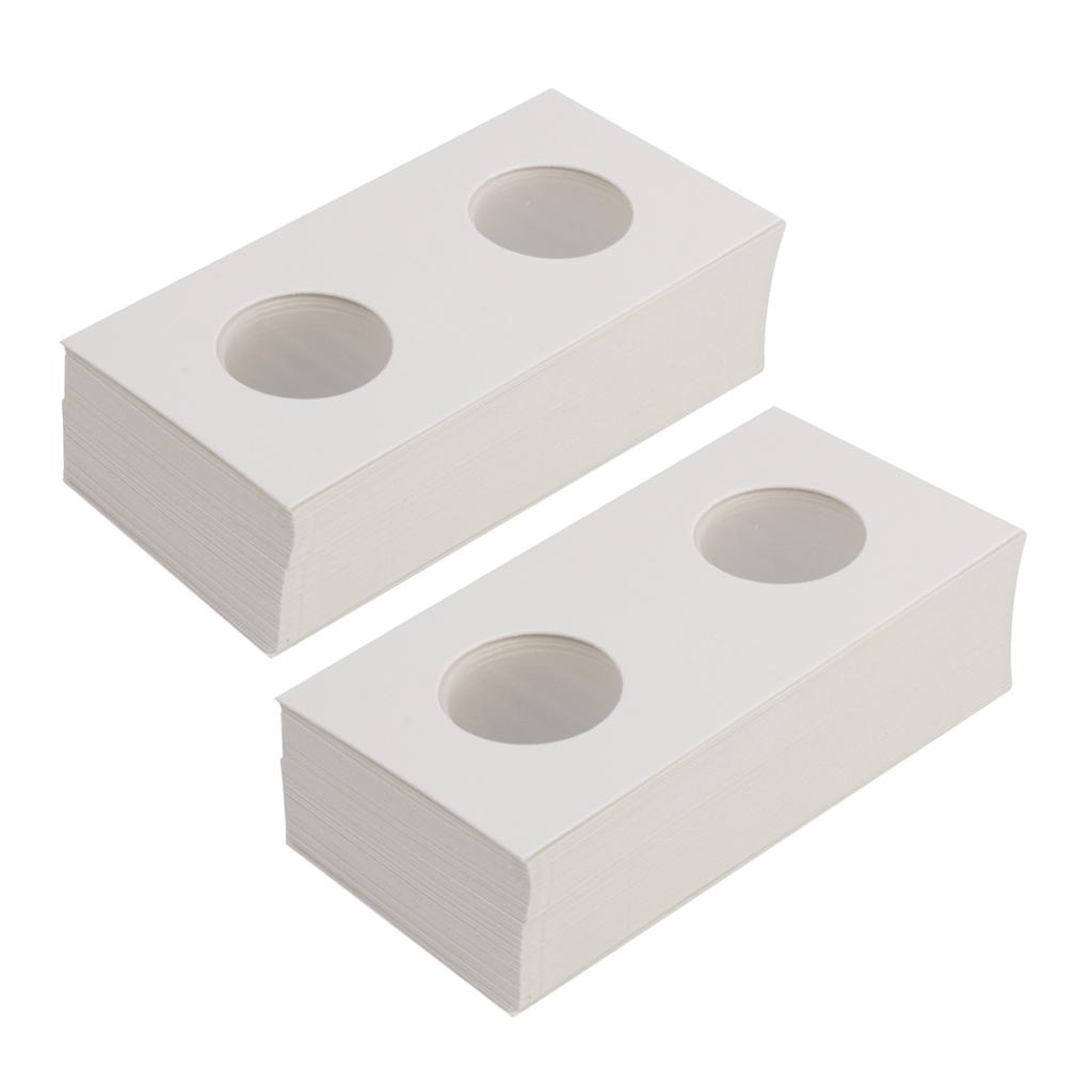 100PCS Cardboard Coin Holders Flips Mylar Coin Supplies 23/27.5mm