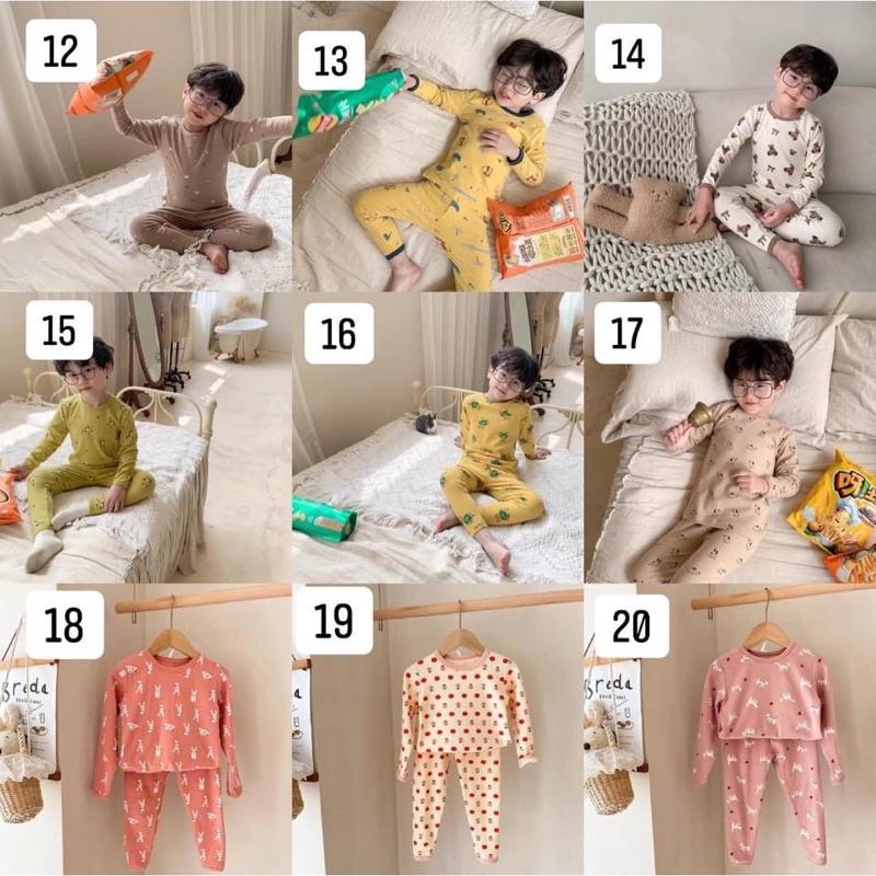 Bộ cotton xuất Hàn chất co dãn thấm hút mềm đẹp