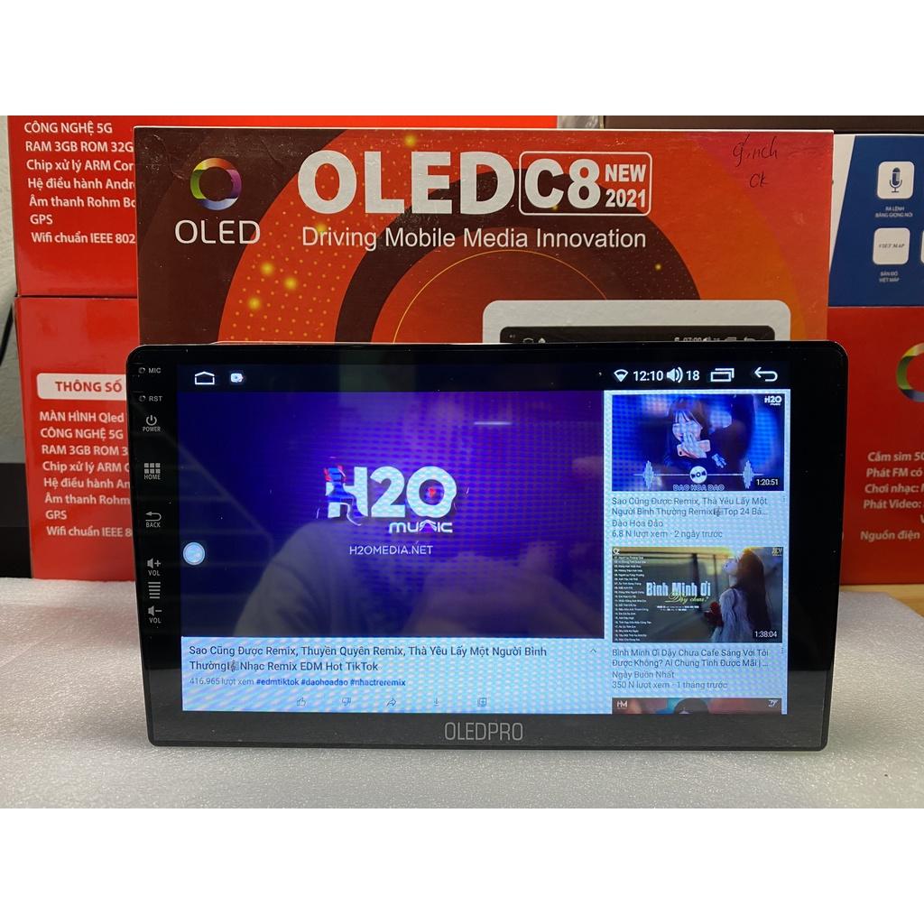 Màn Hình DVD Android Ô Tô OLED C8 RAM3 ROM32G CHIP 8X New Chính Hãng- Bh 18 tháng