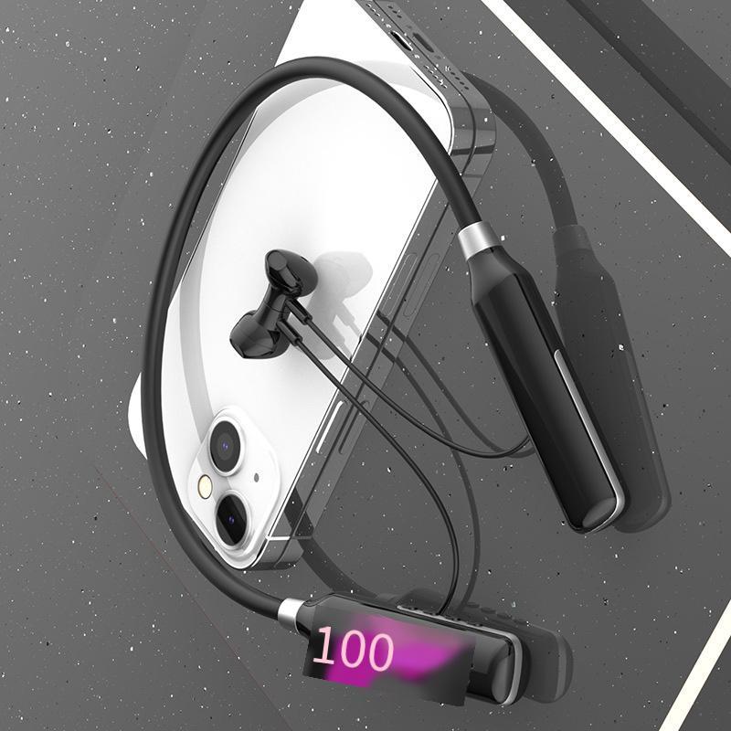 Ưu đãi tai nghe bluetooth cao cấp không dây treo cổ card màn hình kỹ thuật số chơi game đeo cổ karaoke thể thao cho Huawei Apple