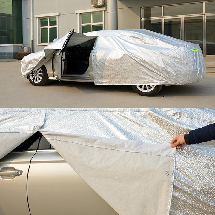 Bạt che phủ xe ô tô 5 chỗ Nissan Sunny, Bạt trùm xe hơi 5 chỗ cao cấp chất liệu vải PEVA chống nắng mưa không thấm nước