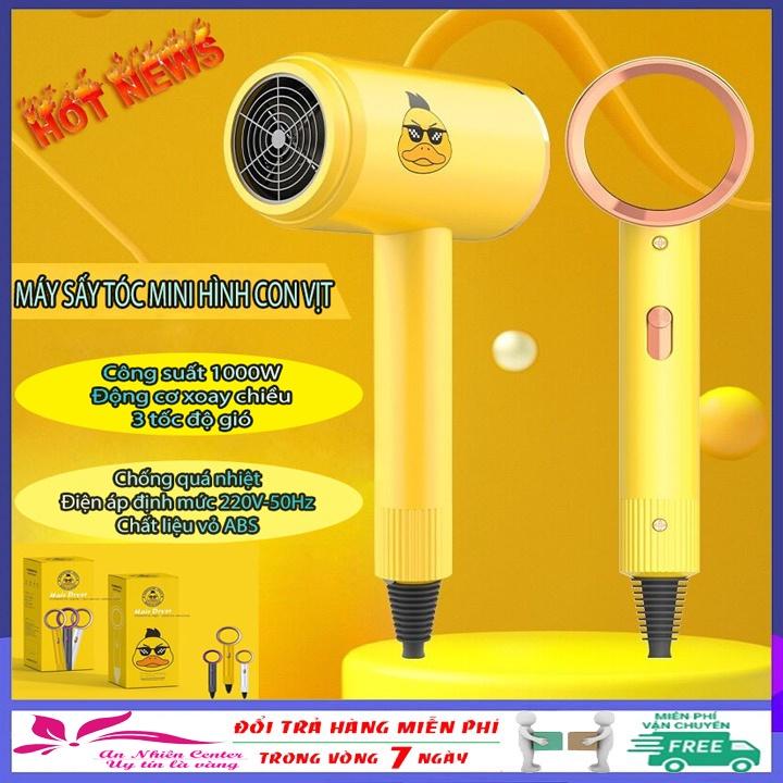Máy Sấy Tóc Mini Hình Con Vịt Vàng 2 Chiều 3 Tốc Độ Gió Giúp Khô Nhanh - Yumeshop94