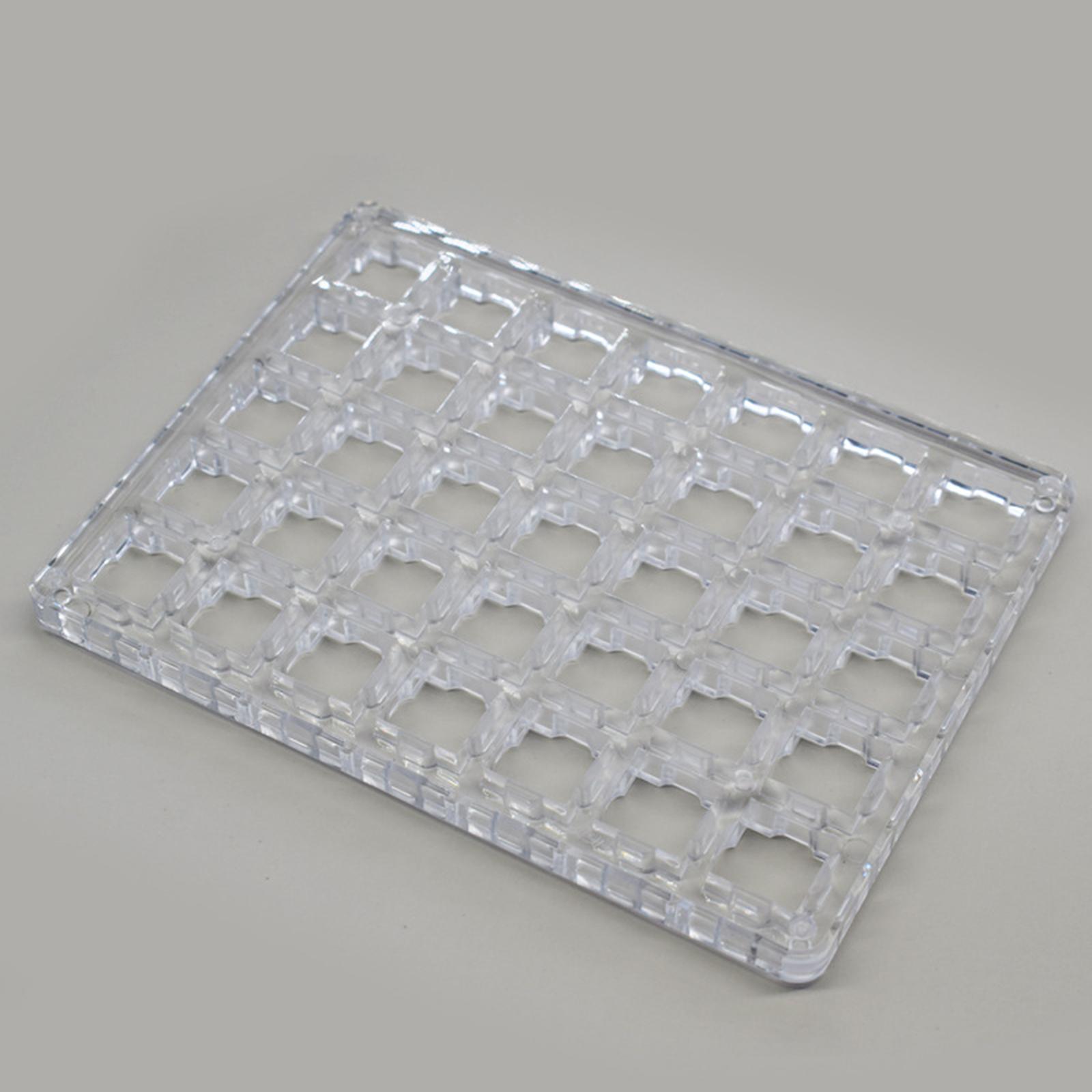 Transparent Switches Tester Base Acrylic Storage Board, for Mechanical Keyboard, DIY Tool Accessories Non-slip Fillet Design No Burr