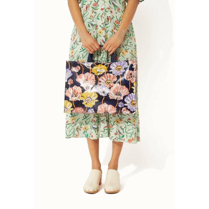 Cath Kidston - Túi đeo chéo/Strappy Carryall - Summer Poppy Midscale - Navy -1049077