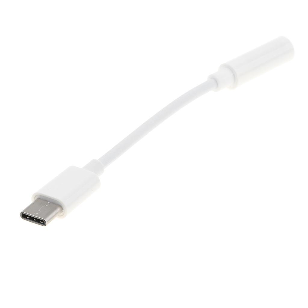 2X Type c To 3.5mm Audio Cable Adapter Aux Headphone Jack For White