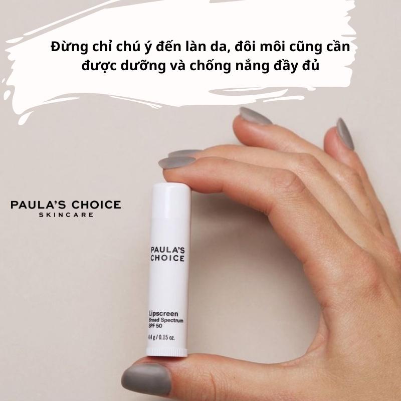 Son dưỡng môi chống nắng không màu và cải thiện bong tróc Paula's Choice LipScreen Broad Spectrum SPF 50 (Mã 2560)