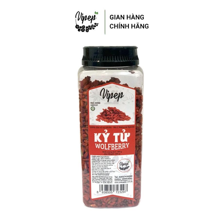 Kỷ tử Vipep đỏ đều 400g, dùng pha trà hoa cúc, uống đẹp da, bổ máu, dễ ngủ, sáng mắt