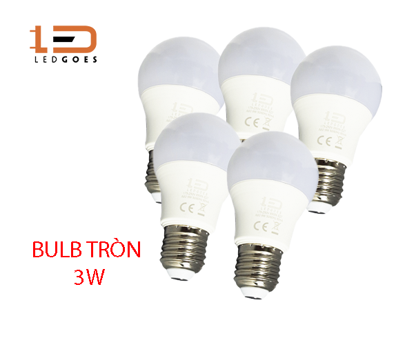 COMBO 5 BÓNG ĐÈN LED BULB LEDGOES 3W