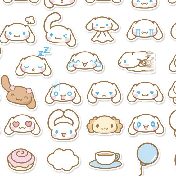 Sticker CHÓ Cinnamoroll icon hoạt hình cute trang trí mũ bảo hiểm,guitar,ukulele,điện thoại,sổ tay,laptop