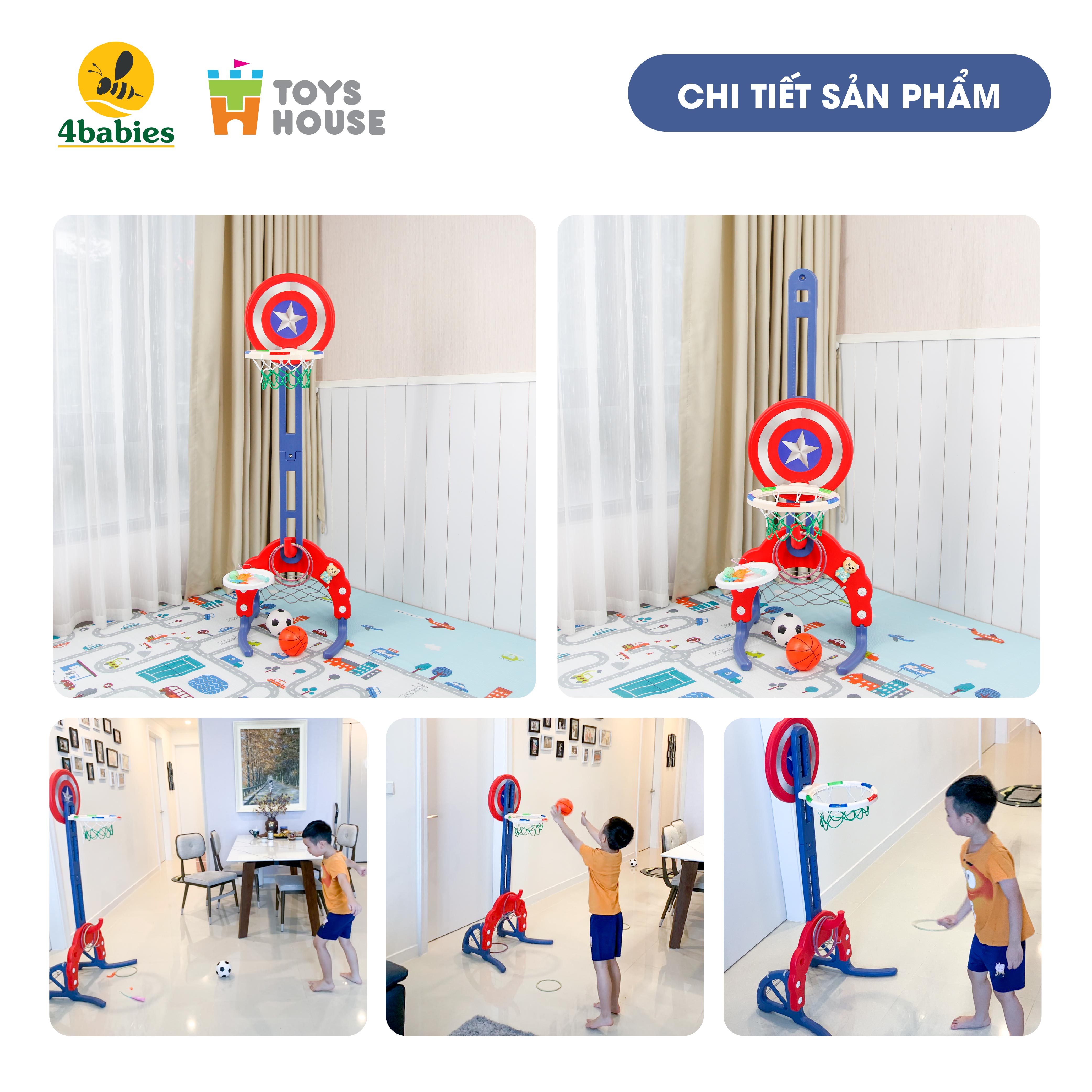 Bộ đồ chơi thể thao đa năng cho bé: Bóng đá, ném vòng, bóng rổ, Golf Toys House WM19046