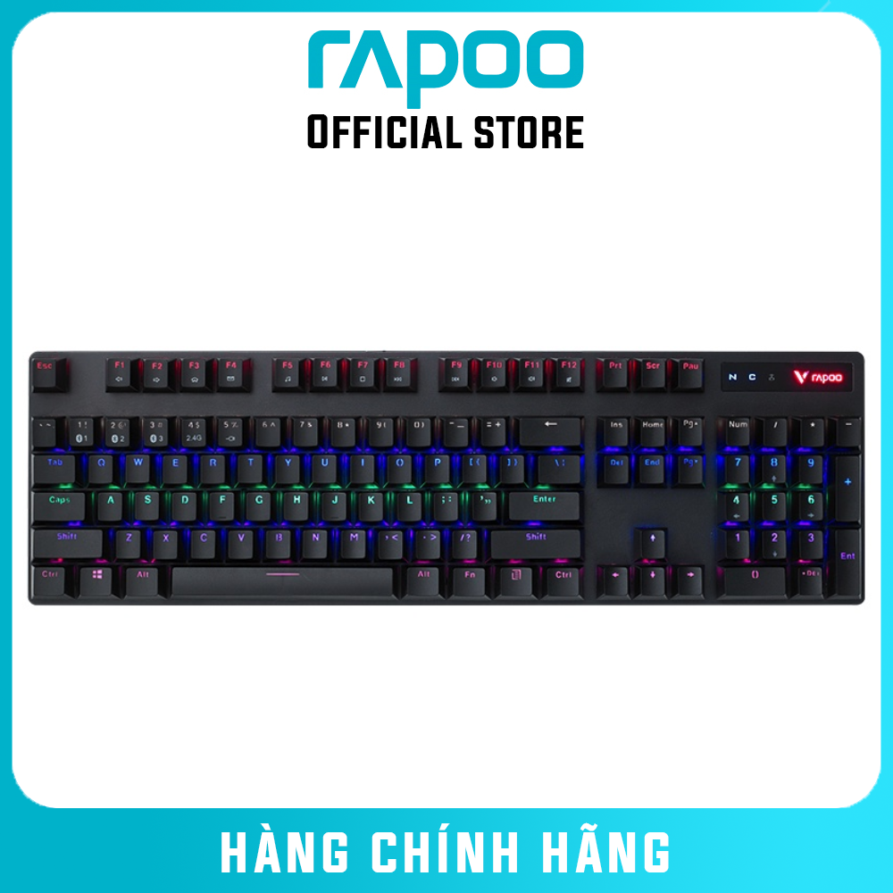 Bàn phím cơ gaming Rapoo V500 Pro Multi-mode wireless RGB (Đa kết nối: Bluetooth/ Usb 2.4GHz/ Có dây) - Hàng chính hãng