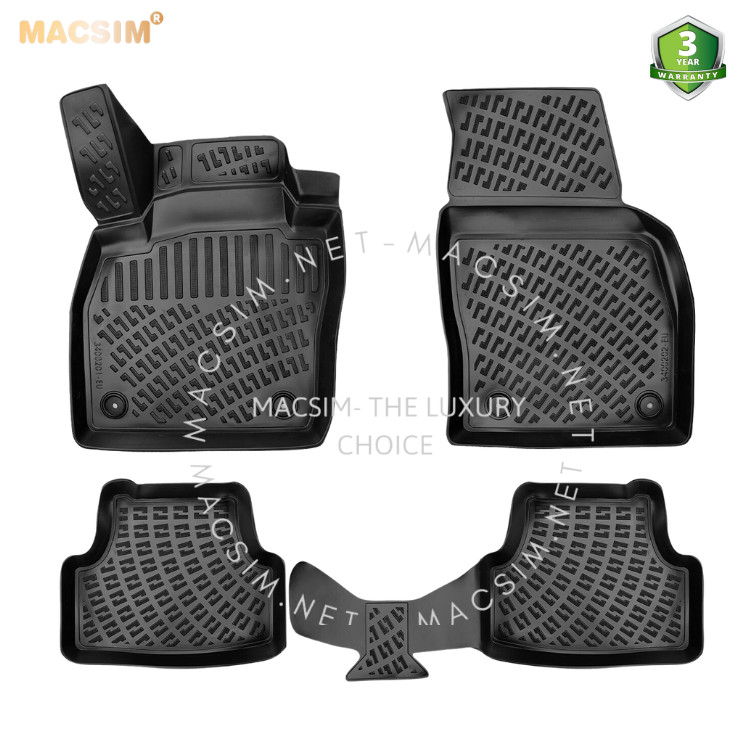 Thảm lót sàn ô tô nhựa TPU Silicon Volkswagen T-Cross 2019+ Nhãn hiệu Macsim