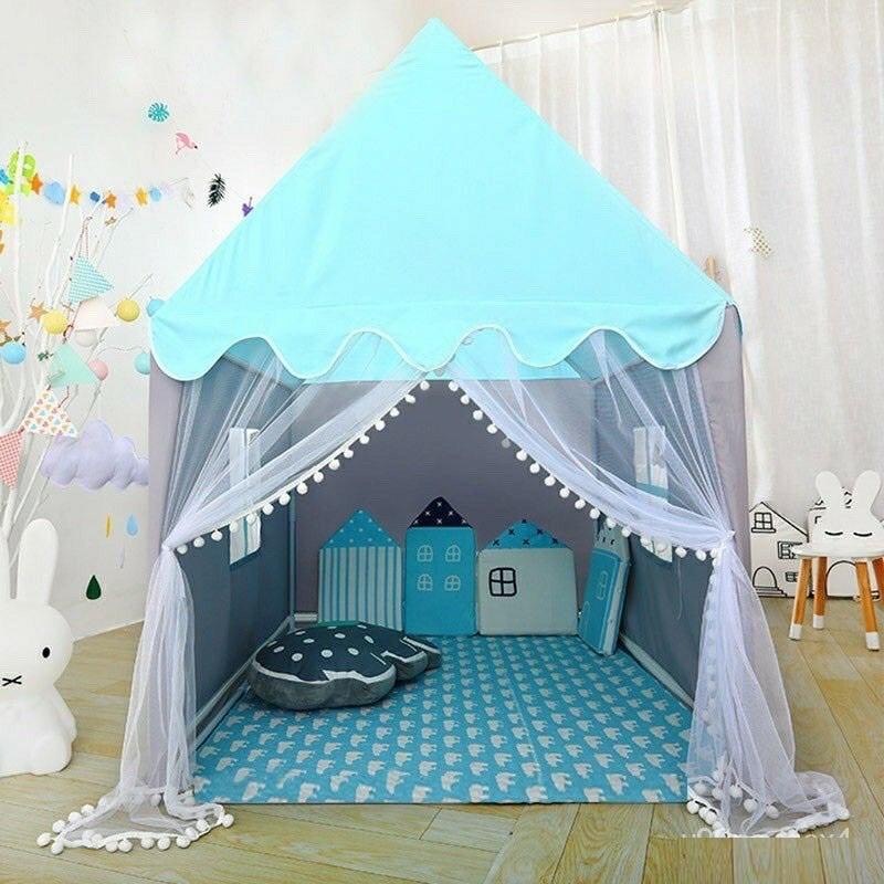 Lều công chúa hoàng tử cho bé gái bé trai chơi và ngủ bằng vải dù hàng loại 1 hình ngôi nhà cỡ đại mẫu mới nhất 2021