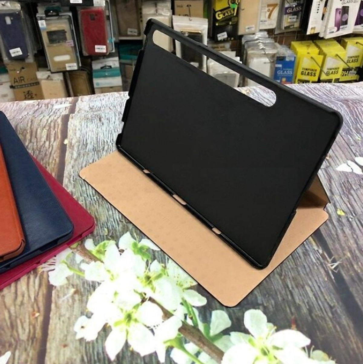 Bao da gập dành cho Samsung Galaxy Tab S7+ PLUS 12.4 SM-P970 hãng Kakusiga - Hàng nhập khẩu