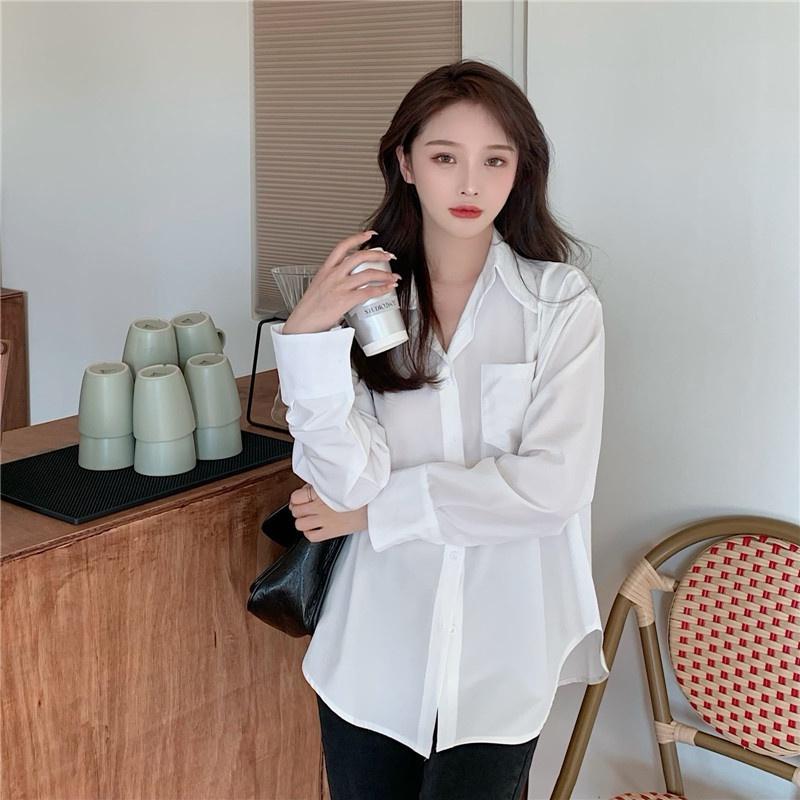 Áo sơ mi nữ, áo sơ mi nữ form rộng dài tay dài tay kiểu công sở, mặc đi học, ulzzang vintage hàn quốc cao cấp AO004