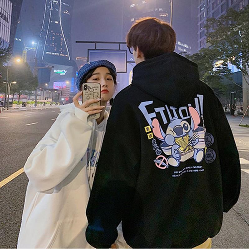 Áo hoodie nam nữ unisex cặp đôi sweater local brand hàn quốc cute khoác zip choàng cardigan chống nắng  LILO AND STITCH SamMy96 Shop