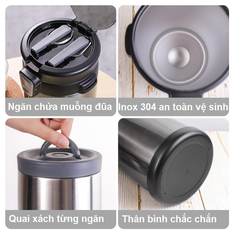 Bộ cơm hộp giữ nhiệt Lock&amp;Lock loại lớn đa năng kèm theo túi giữ nhiệt LHC8034 LHC8039