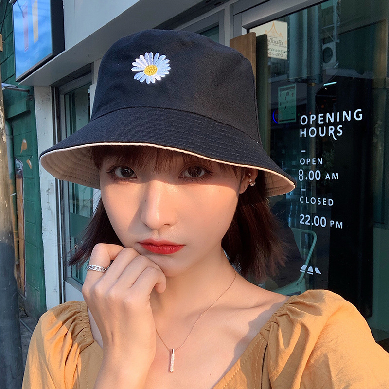Mũ Bucket Sụp, Nón Bucket Nam Nữ Họa Tiết Hoa Cúc Siêu Xinh Xắn MD07