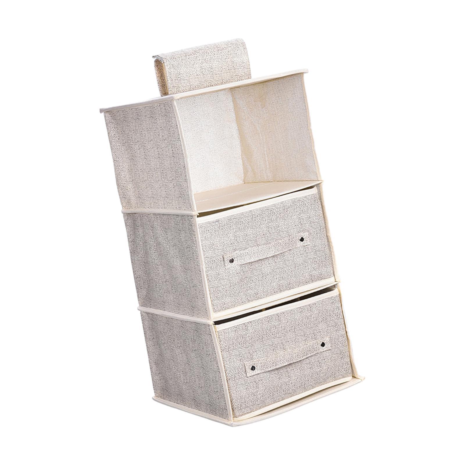 Hanging Closet Organizer with Drawers Wardrobe Storage Bag Portable Hanging Shelf for Bedroom for Shirts Socks Jeans Sweaters