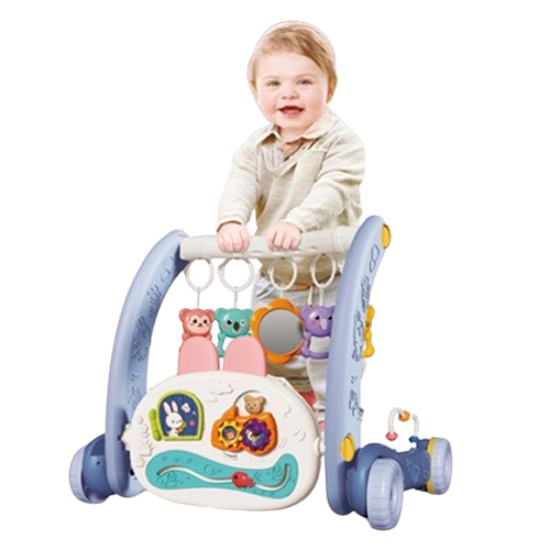 Thảm Đạp Nhạc, Thảm Nhạc Cho Bé Nằm Chơi, Kiêm Xe Tập Đi 3in1, Có Nhạc Piano, Dành Cho Bé Từ 0-12 Tháng