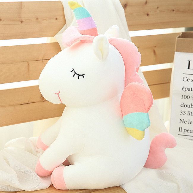 Gấu bông ngựa một sừng Unicorn 40cm TNB215 - Màu trắng