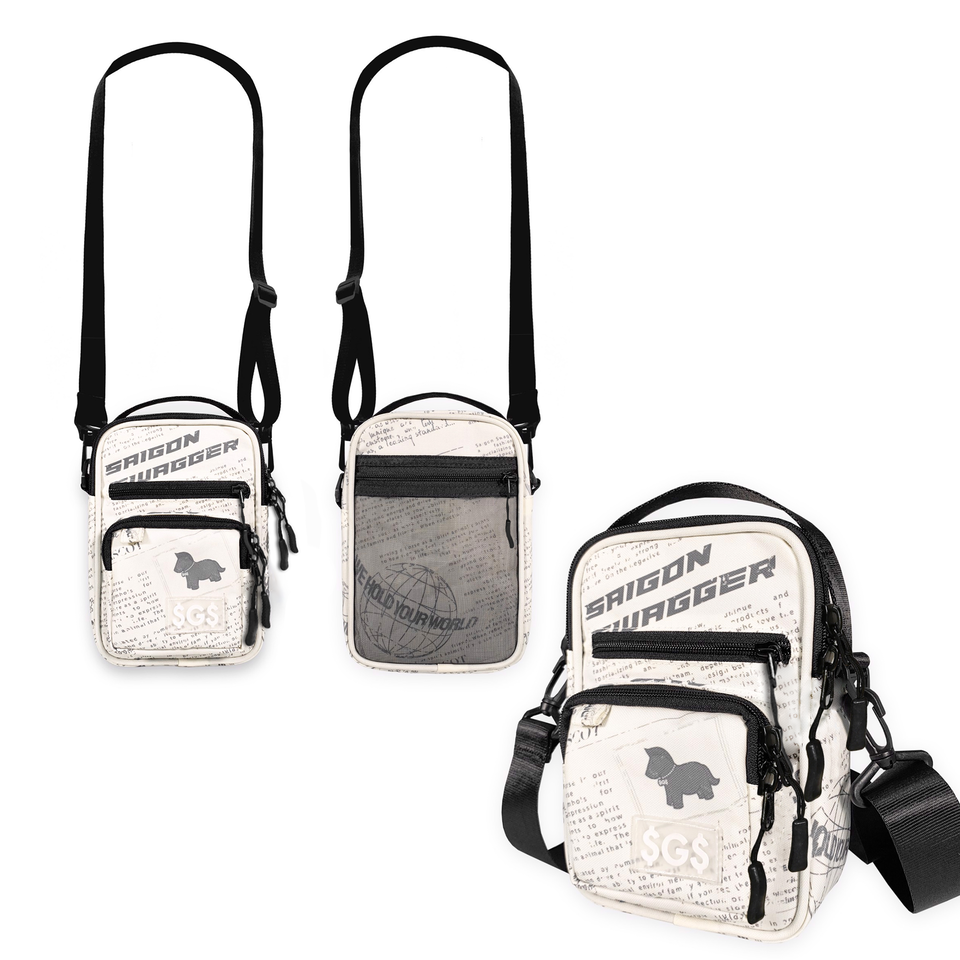 Túi Đeo Chéo Nam, Nữ Dọc In Họa Tiết Báo SAIGON SWAGGER SGS Journal Cross Bag
