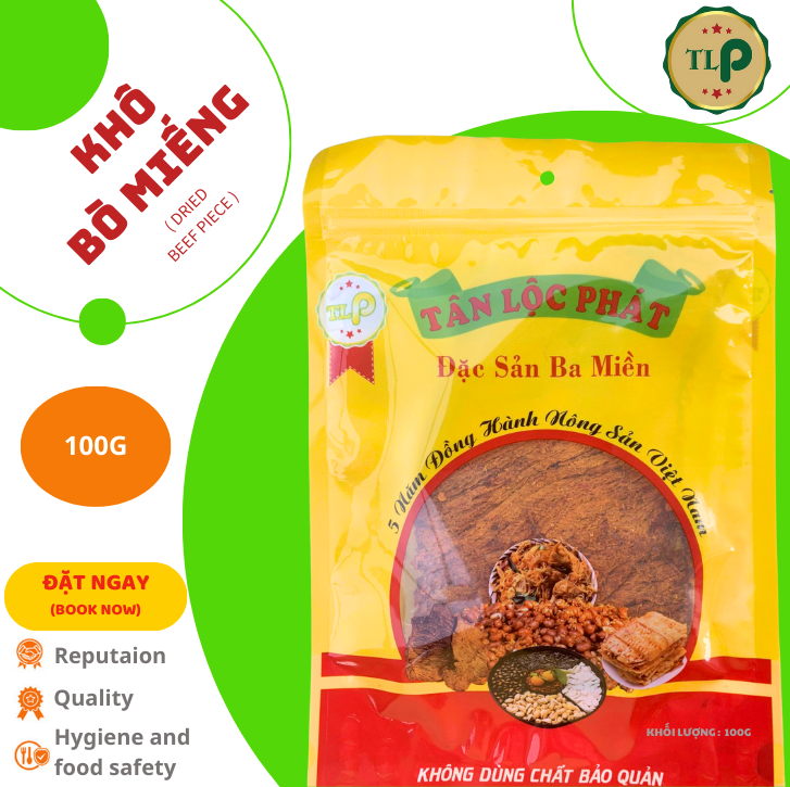 KHÔ BÒ MIẾNG TÂN LỘC PHÁT - BỊCH 100G