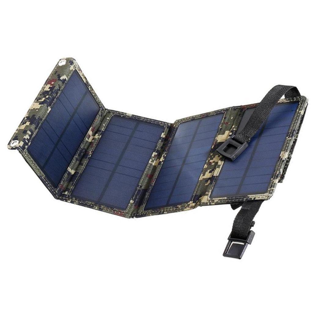 Portable Foldable Solar Panel Charger USB Dual Port Power Bank