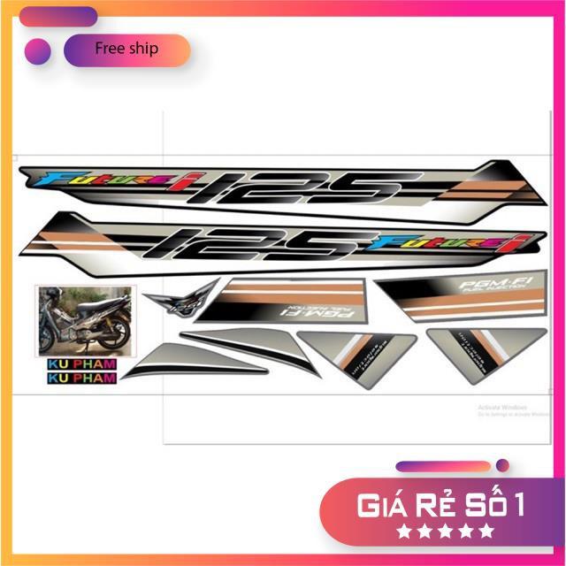 Tem rời dành cho Future i 125 xám đen vàng đồng