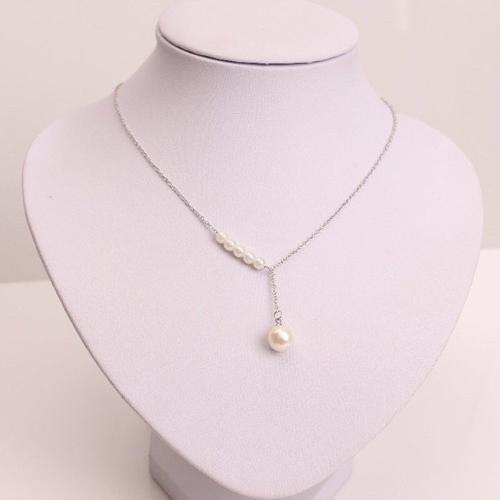 Dây chuyền hợp kim xâu hạt trai giả thanh lịch và thời trang cho nữ