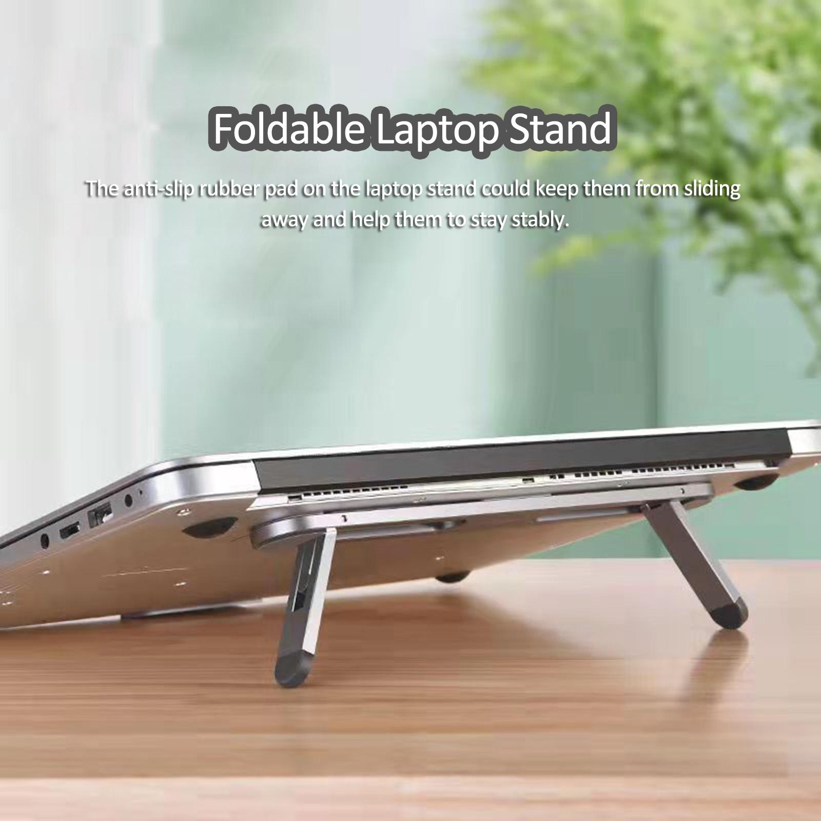 Foldable Laptop Stand Portable Notebook Support Desktop Tablet PC Bracket Universal Aluminum Alloy Laptop Cooling Holder