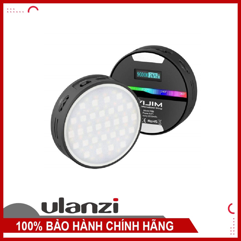 ULANZI R66 RGB (2500-9000K) - HÀNG CHÍNH HÃNG - Đèn LED đổi màu RGB | 20 hiệu ứng đặc biệt | Pin 2000mAh