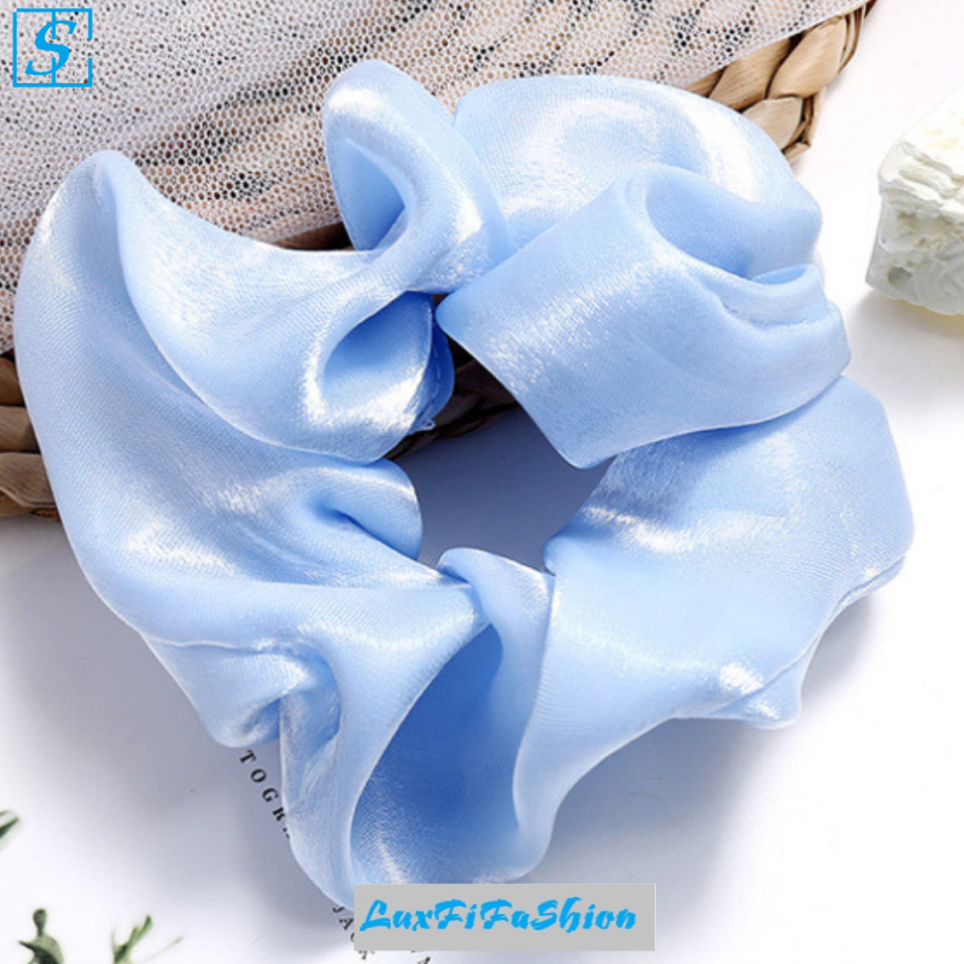 Combo 3 Dây Buộc Tóc, Cột Tóc Scrunchies Không Hoạt Tiết