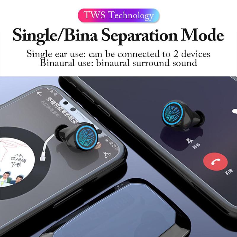 M11 TWS Bluetooth Tai Nghe 5.0 Thể Thao Chống Nước Tai Nghe Không Dây Nghe Nhạc Stereo Tai Nghe Dành Cho IOS Android Huawei Và Xiaomi