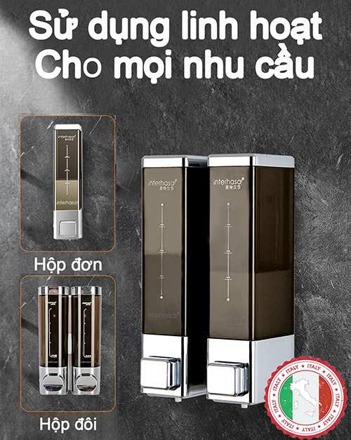 Các hộp đựng dầu gội sữa tắm Hàn Quốc Interhasa bán chạy cho WC phòng tắm