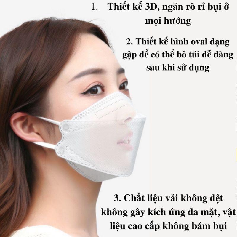 Khẩu trang 4D Kháng Khuẩn K.F94 khánh Ly Set 50 Cái